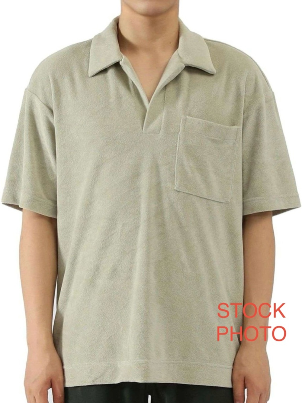 Relaxed Terry Polo in Light Sage, unisex, Size Large, NWT - Picture 2 of 11
